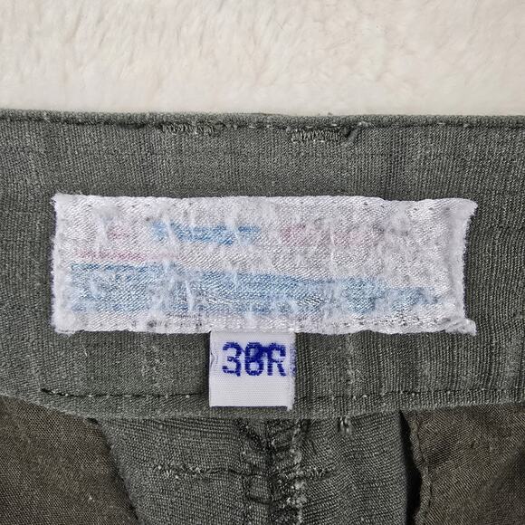 Vintage First Class Green Cargo Ripstop Pants Mens Size 38 R Regular 34x31 - Picture 5 of 12